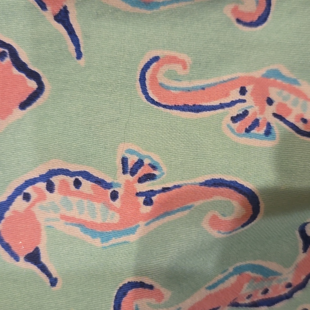 Foxcroft for Applesseds Wrinkle Free Seahorse Aqua Button-Down Shirt - Picture 3 of 8